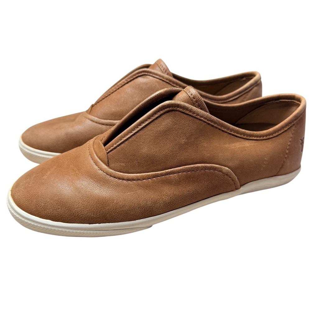 Frye Maya CVO Slip On Sneakers Women's Size 7 Brown Leather Comfort Shoes